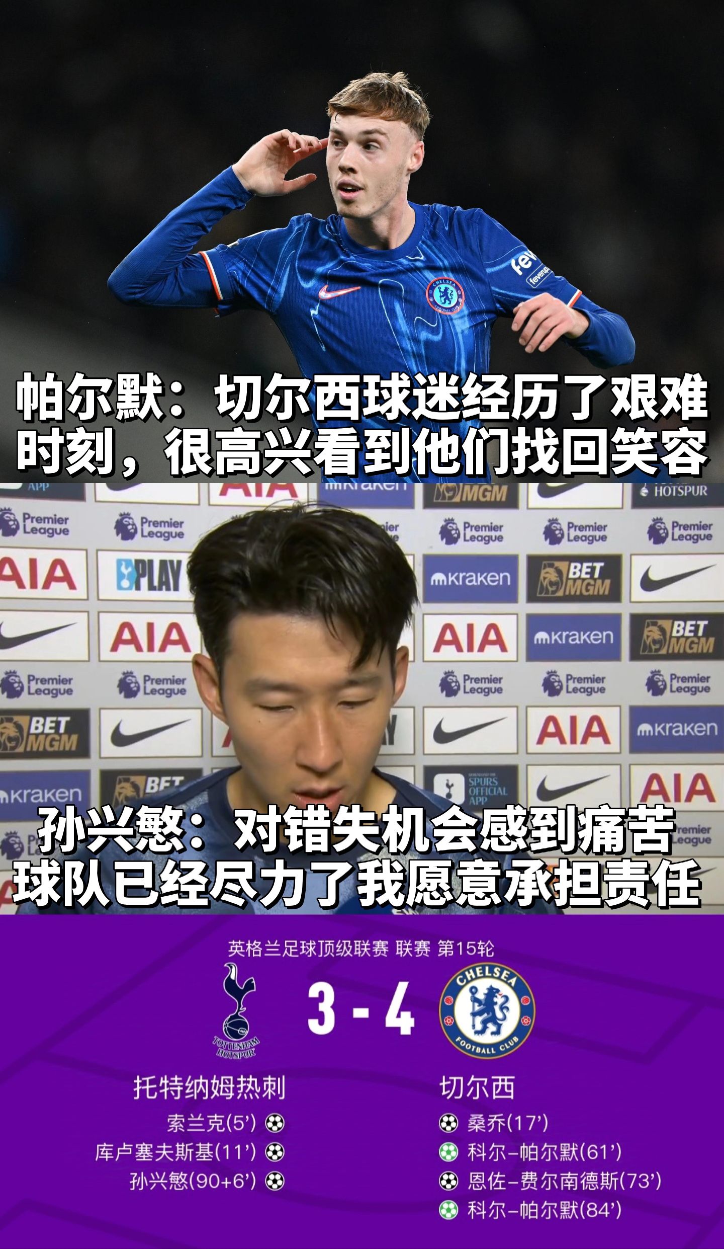 包含孙兴慜场边指挥情绪激动，曼联队员怒摔水瓶的词条
